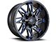 Impact Wheels 814 Gloss Black and Blue Milled 5-Lug Wheel; 17x9; -12mm Offset (02-08 RAM 1500, Excluding Mega Cab)