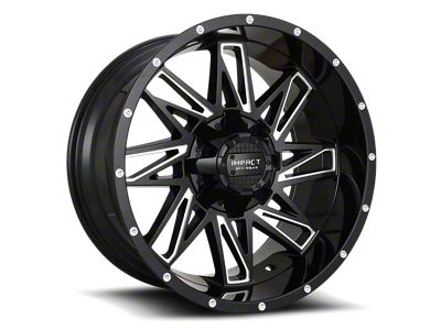 Impact Wheels 814 Gloss Black Milled 6-Lug Wheel; 18x9; 0mm Offset (19-24 RAM 1500)