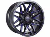 Impact Wheels 819 Gloss Black and Blue Milled 5-Lug Wheel; 17x9; 0mm Offset (02-08 RAM 1500, Excluding Mega Cab)