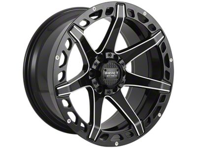 Impact Wheels 904 Gloss Black Milled 6-Lug Wheel; 20x10; -12mm Offset (19-25 RAM 1500)