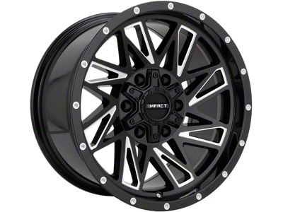 Impact Wheels 814 Gloss Black Milled 6-Lug Wheel; 17x9; 0mm Offset (24-25 Ranger)
