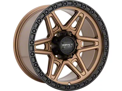 Impact Wheels 881 Bronze with Black Bead 6-Lug Wheel; 17x9; -12mm Offset (19-23 Ranger)