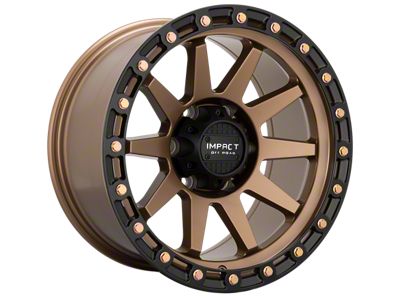 Impact Wheels 882 Bronze with Black Bead 6-Lug Wheel; 17x9; 0mm Offset (14-18 Sierra 1500)