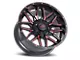 Impact Wheels 819 Gloss Black and Red Milled 6-Lug Wheel; 17x9; 0mm Offset (14-18 Silverado 1500)