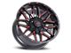 Impact Wheels 819 Gloss Black and Red Milled 6-Lug Wheel; 17x9; 0mm Offset (07-14 Tahoe)