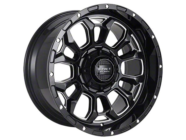 Impact Wheels 901 Gloss Black Milled 6-Lug Wheel; 20x10; -12mm Offset (21-24 Yukon)