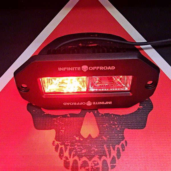 Infinite Offroad High Output Scene Double LED Light Pods; Flush Mount ...