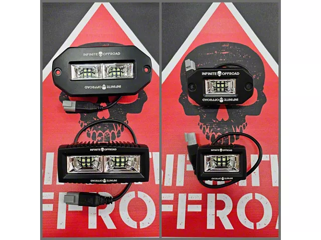 Led Lights Loading Infinite Offroad High Output Scene Double LED Light Pods with Wiring ...