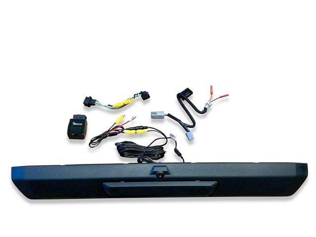 Infotainment TailGate Handle Backup Camera Kit with OBD Genie Rear View Camera Programmer (17-19 F-350 Super Duty w/ 4-Inch Screen)