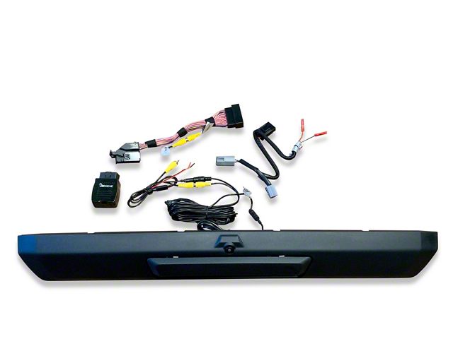 Infotainment TailGate Handle Backup Camera Kit with OBD Genie Rear View Camera Programmer (17-19 F-350 Super Duty w/ 8-Inch Screen)