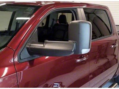 Infotainment 7x11 Power Folding Towing Mirrors; Textured Black (19-24 RAM 1500 w/ Blind Spot Monitor)