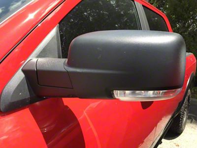 Infotainment 6x9 Power Folding Mirrors; Textured Black (16-17 RAM 1500)