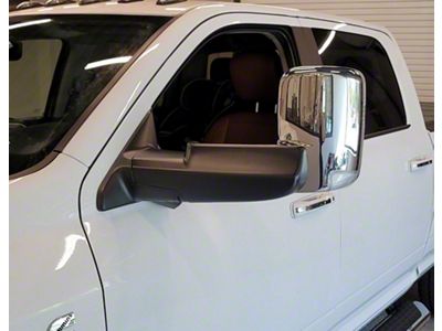 Infotainment Power Folding Towing Mirrors with Blind Spot Monitoring; Chrome (19-24 RAM 3500 w/ Blind Spot Monitor)