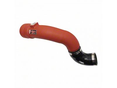 Injen SES Intercooler Pipe; Cold Side; Wrinkle Red (17-22 6.7L Powerstroke F-250 Super Duty)