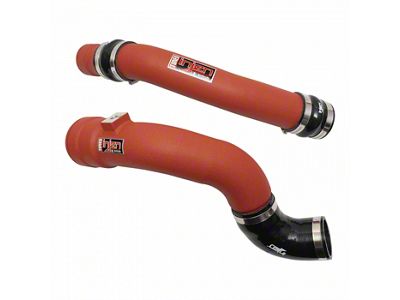 Injen SES Intercooler Pipes; Wrinkle Red (17-22 6.7L Powerstroke F-250 Super Duty)