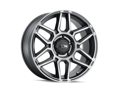 ION Wheels 146 Matte Black Machined with Dark 8-Lug Wheel; 20x9; 0mm Offset (01-06 Sierra 2500 HD)