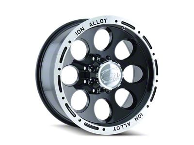 ION Wheels 174 Gloss Black Machined 8-Lug Wheel; 16x8; -5mm Offset (01-06 Sierra 3500 HD SRW)