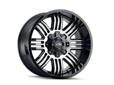 ION Wheels 144 Satin Black Machined 8-Lug Wheel; 20x9; 18mm Offset (01-06 Silverado 3500 HD SRW)