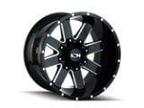 141 Gloss Black Milled 8-Lug Wheel; 17x9; -12mm Offset (03-09 RAM 3500 SRW)