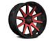 ION Wheels TYPE 143 Gloss Black with Red Machined 6-Lug Wheel; 17x9; -12mm Offset (07-13 Silverado 1500)