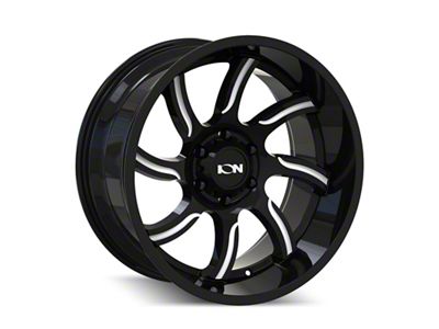 ION Wheels TYPE 151 Gloss Black Milled 6-Lug Wheel; 20x9; 0mm Offset (07-13 Silverado 1500)