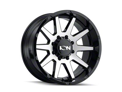 ION Wheels 143 Gloss Black Machined 8-Lug Wheel; 17x9; -12mm Offset (08-10 F-250 Super Duty)