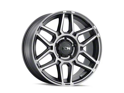 ION Wheels 146 Matte Black Machined with Dark 8-Lug Wheel; 20x9; 0mm Offset (08-10 F-250 Super Duty)