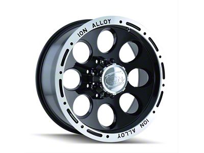 ION Wheels 174 Gloss Black Machined 8-Lug Wheel; 17x9; 0mm Offset (08-10 F-250 Super Duty)