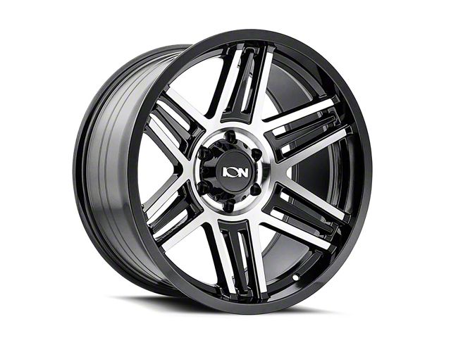 ION Wheels TYPE 147 Black Machined 8-Lug Wheel; 17x9; 0mm Offset (15-19 Silverado 2500 HD)