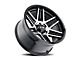 ION Wheels TYPE 147 Black Machined 8-Lug Wheel; 17x9; 0mm Offset (15-19 Silverado 2500 HD)