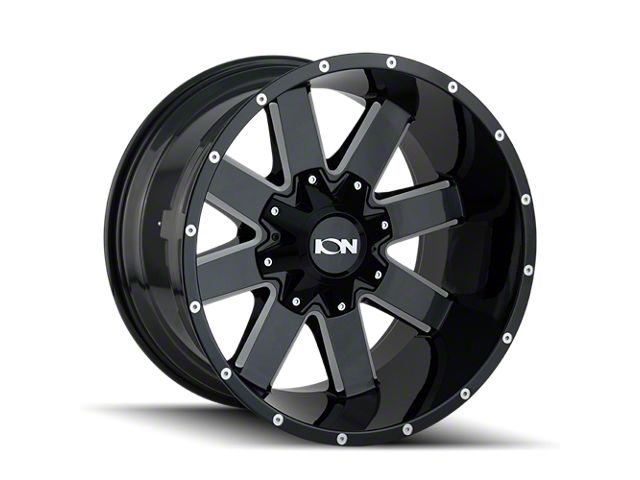 ION Wheels TYPE 141 Gloss Black Milled 6-Lug Wheel; 17x9; 18mm Offset (99-06 Sierra 1500)