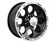 ION Wheels TYPE 174 Black Machined 6-Lug Wheel; 17x9; 0mm Offset (99-06 Silverado 1500)