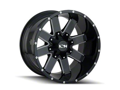 ION Wheels TYPE 141 Gloss Black Milled 5-Lug Wheel; 20x10; -19mm Offset (02-08 RAM 1500, Excluding Mega Cab)