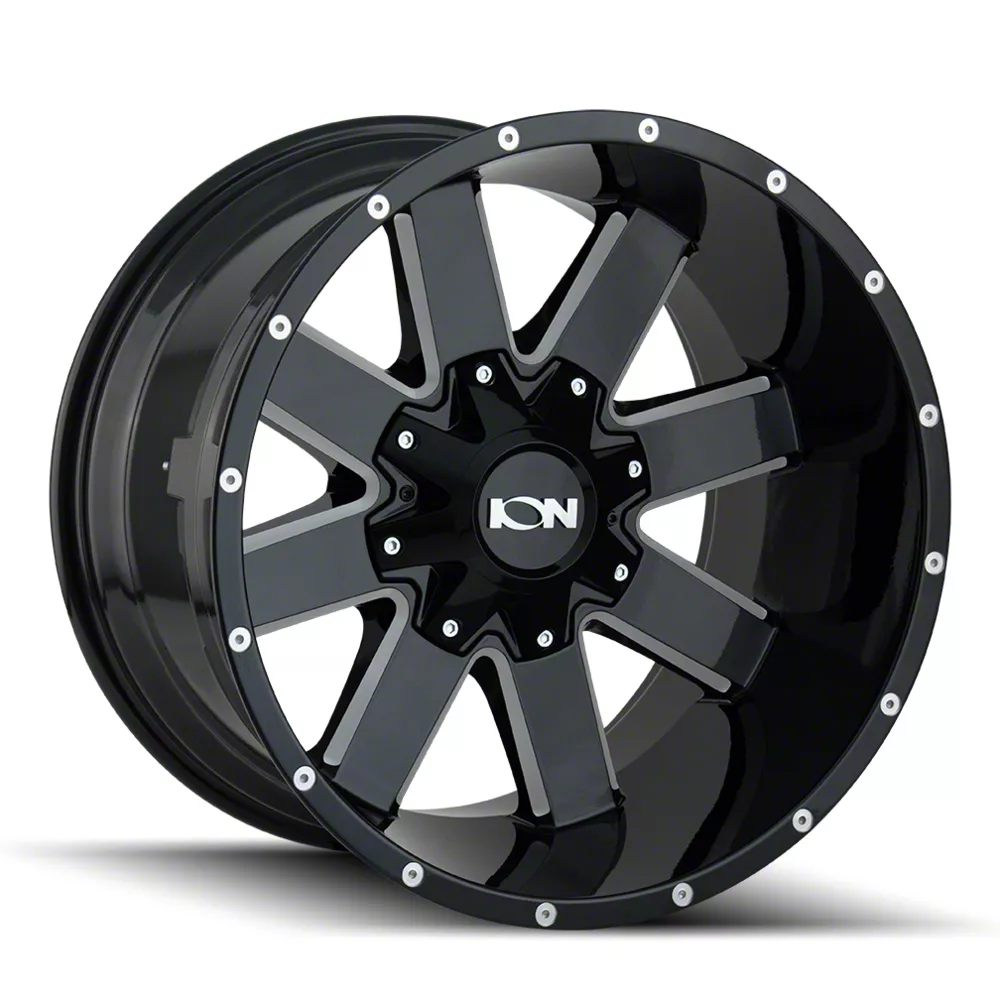 ION Wheels TYPE 141 Gloss Black Milled 6-Lug Wheel; 17×9; 18mm Offset (04-08 F-150)