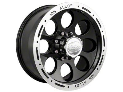 ION Wheels TYPE 174 Black Machined 6-Lug Wheel; 17x9; 0mm Offset (07-13 Silverado 1500)