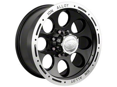 ION Wheels TYPE 174 Black Machined 6-Lug Wheel; 17x9; 0mm Offset (14-18 Silverado 1500)