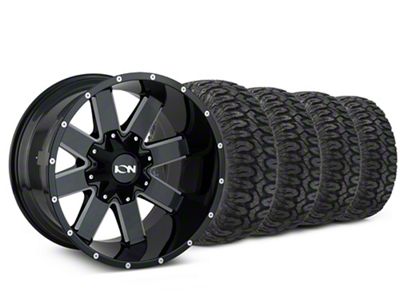 20x10 ION Wheels TYPE 141 & 33in Milestar Mud-Terrain Patagonia M/T Tire Package (09-18 RAM 1500)