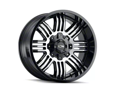 ION Wheels 144 Satin Black Machined 8-Lug Wheel; 20x10; -19mm Offset (20-25 Sierra 2500 HD)