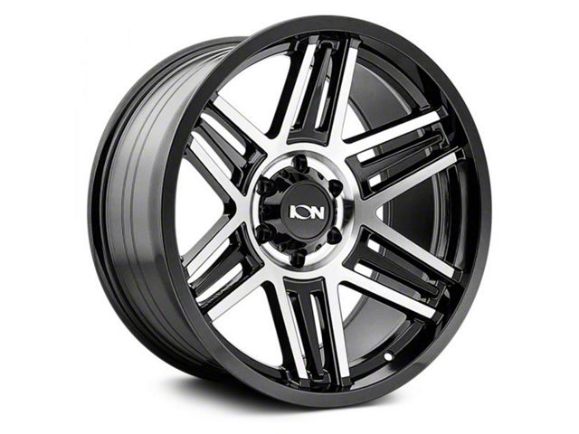 ION Wheels TYPE 147 Black Machined 8-Lug Wheel; 17x9; 0mm Offset (07-10 Sierra 3500 HD SRW)