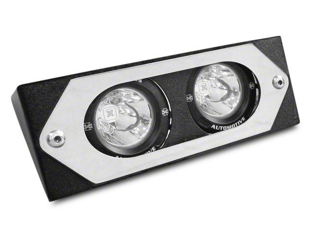 Iron Cross Automotive Center Light Bracket with Two Round LED Lights for Iron Cross HD Base Front Bumper