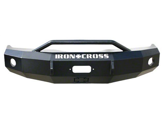 Iron Cross Automotive Heavy Duty Push Bar Front Bumper; Gloss Black (04-08 F-150)