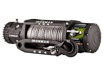 Ironman 4x4 12,000 lb. 12v Electric Monster Winch with Synthetic Rope (Universal; Some Adaptation May Be Required)