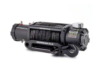 Ironman 4x4 Frontier 9,500 lb. Winch with Synthetic Rope (Universal; Some Adaptation May Be Required)