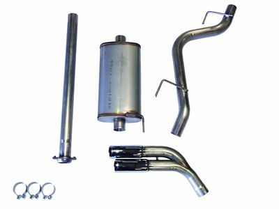 JBA Dual Exhaust System with Black Tips; Same Side Exit (15-20 2.7L EcoBoost F-150)