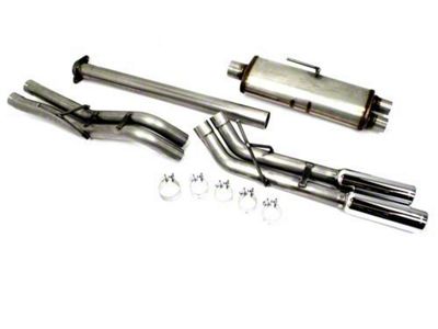 JBA Dual Exhaust System with Chrome Tips; Same Side Exit (15-20 2.7L EcoBoost F-150)