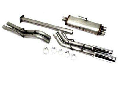 JBA Dual Exhaust System with Chrome Tips; Same Side Exit (18-20 3.3L F-150)