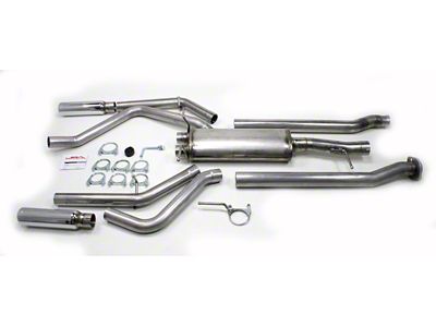 JBA Dual Exhaust System with Chrome Tips; Rear Exit (04-18 4.3L Sierra 1500)