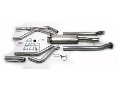 JBA Dual Exhaust System with Chrome Tips; Rear Exit (04-18 4.3L Silverado 1500)