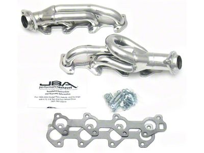 JBA 1-1/2-Inch Shorty Headers; Silver Ceramic (04-07 4.7L Dakota)
