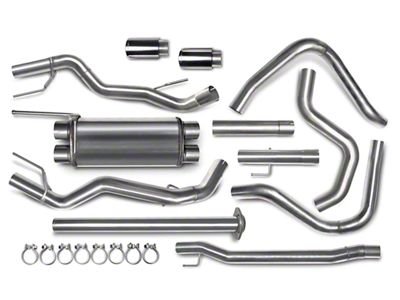 JBA Dual Exhaust System with Chrome Tips; Rear Exit (17-20 F-150 Raptor)